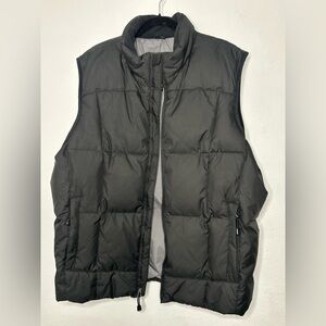 Eddie Bauer Premium Goose Down Charcoal Puffer Vest Size XL